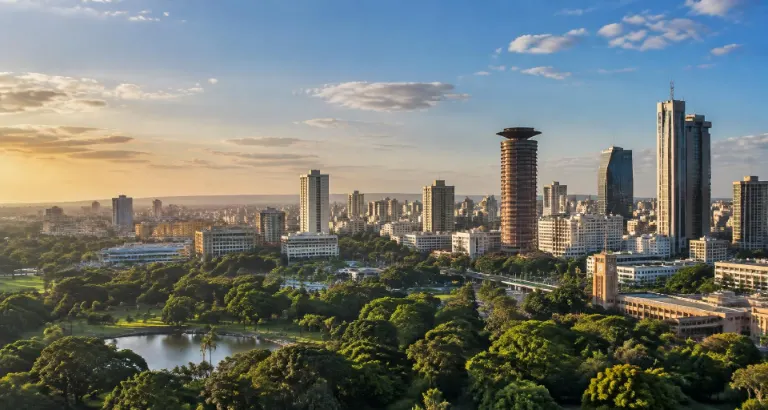 Aerial view of the Nairobi skyline